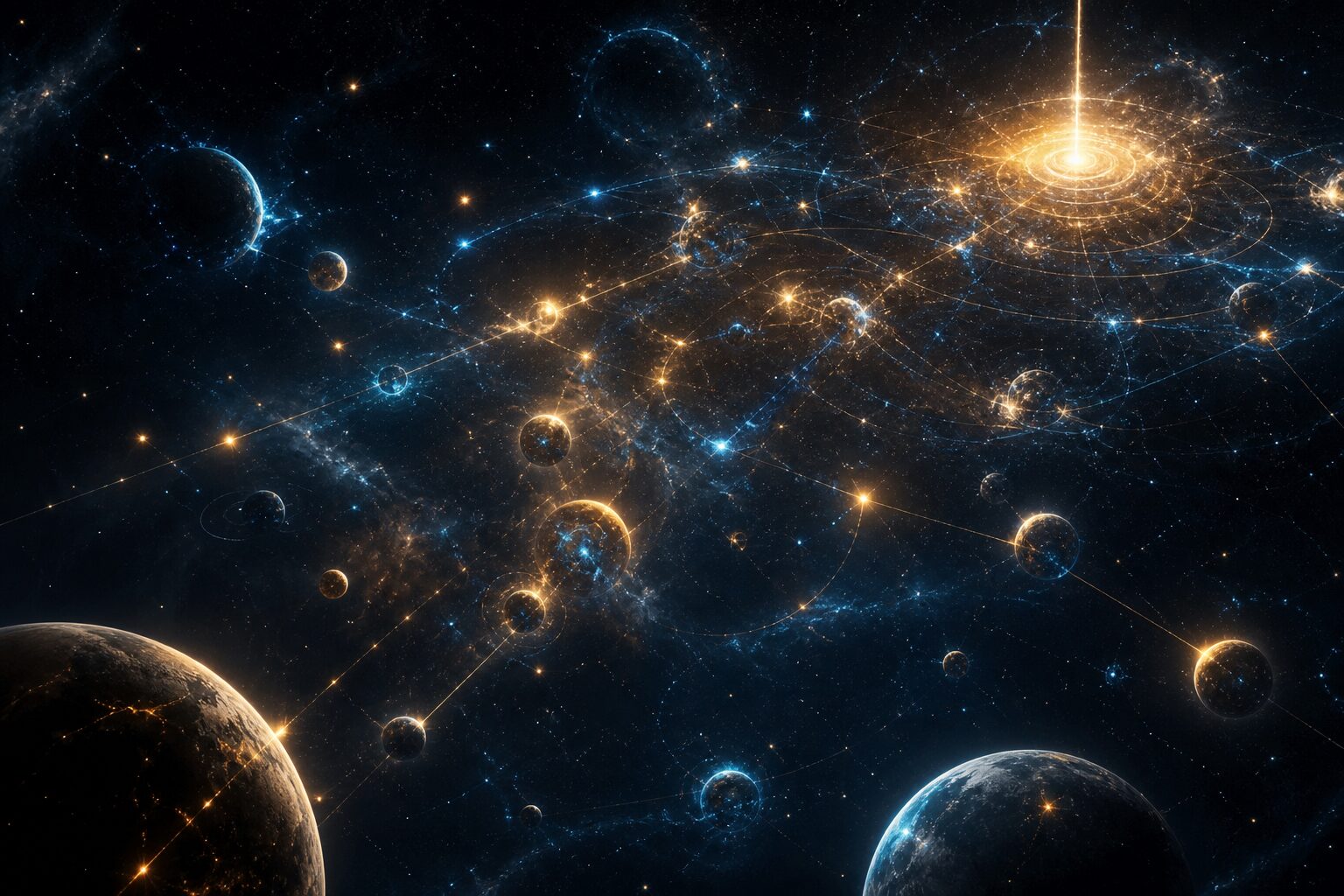 Galaxy constellation network lighting for a new season