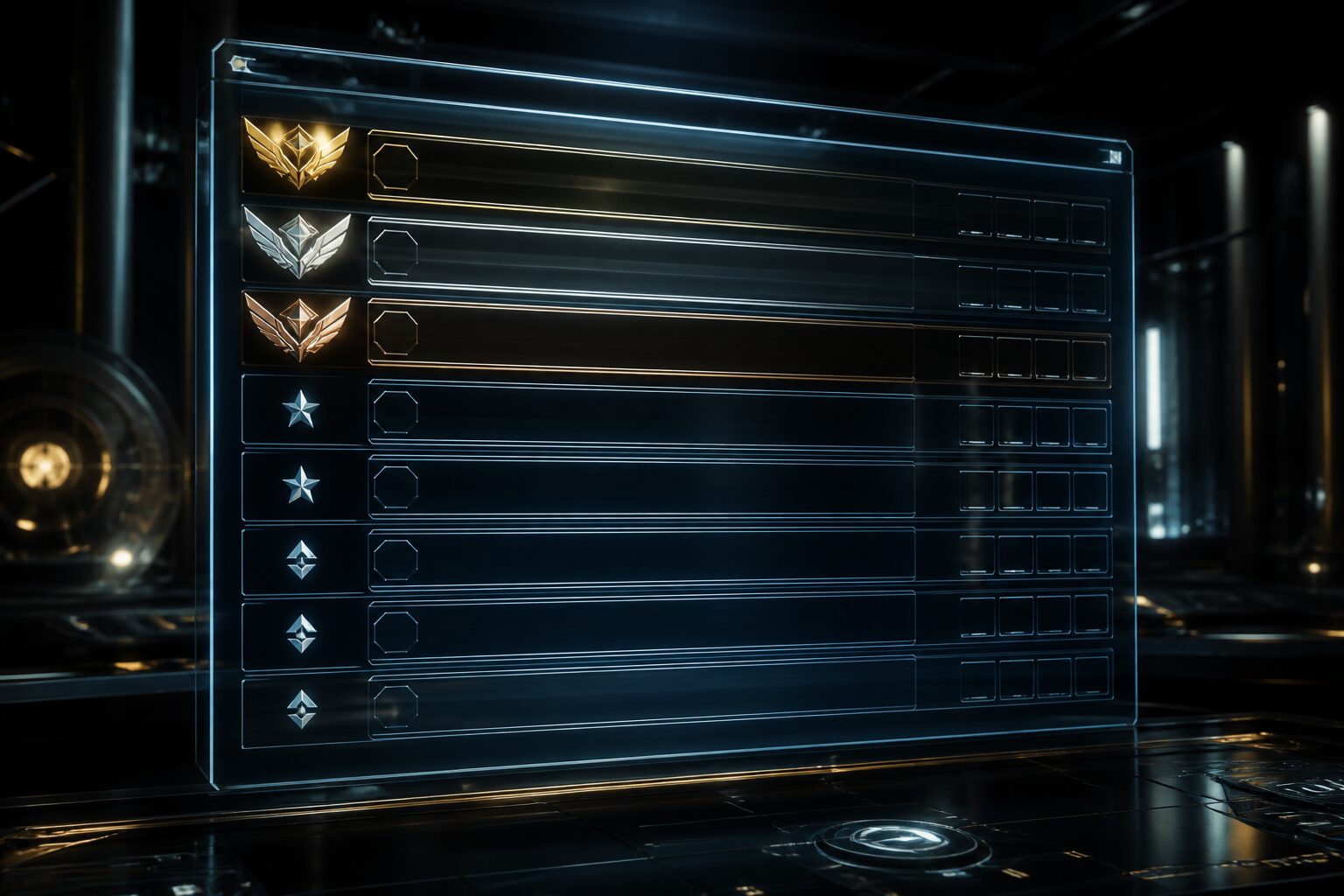 Competitive Season rankings display