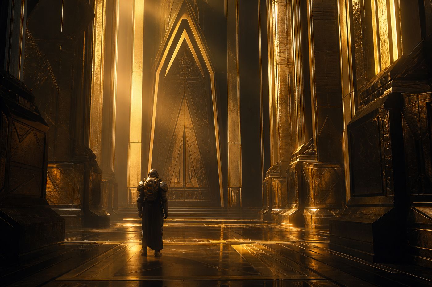A colony temple under a distant sun
